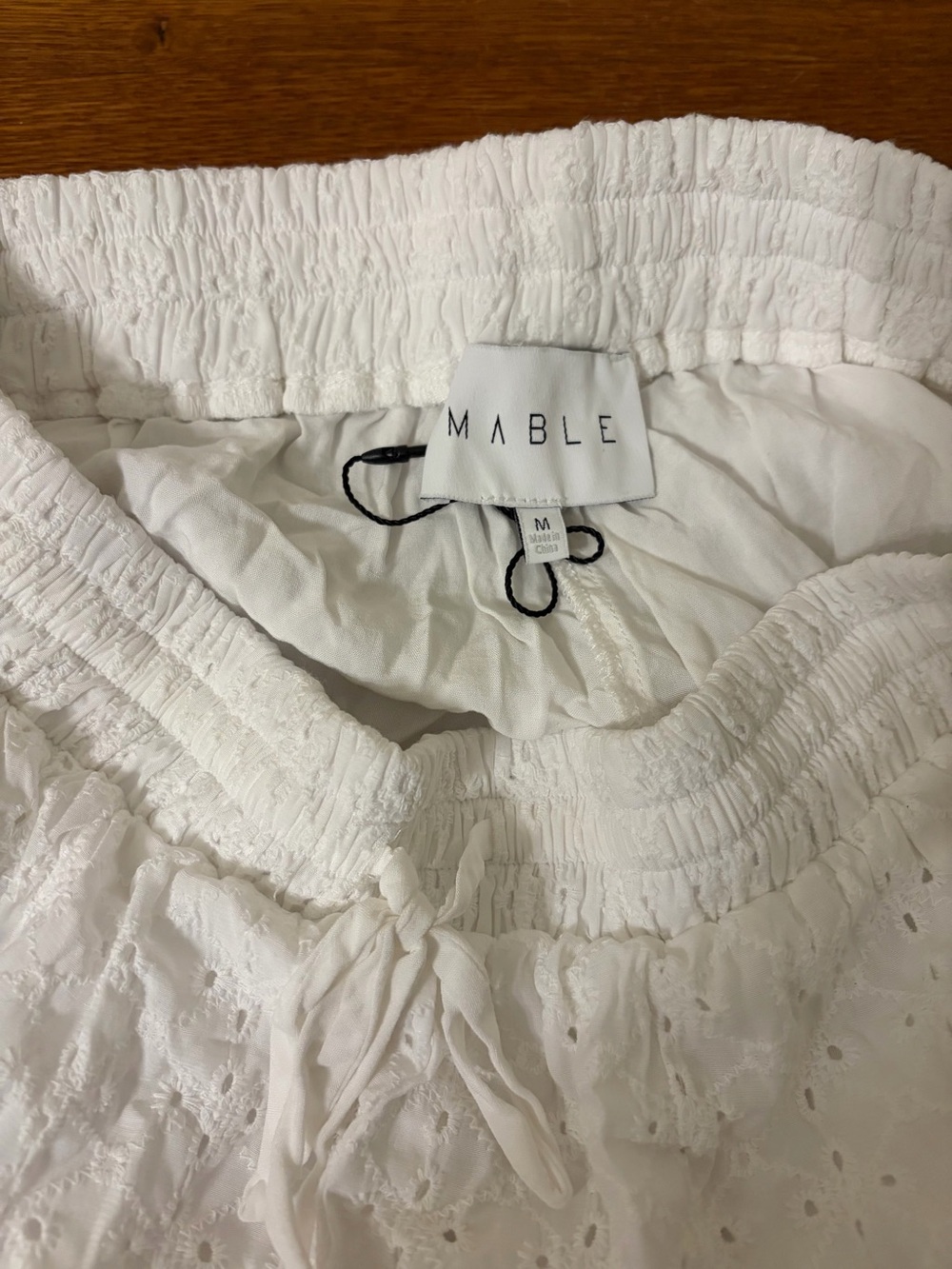 MABLE White Eyelet High Waist Shorts - Picture 4 of 6